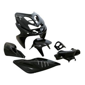 Str8 7-teiliges Verkleidungsset Schwarz für Yamaha Aerox bis 2013