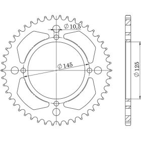CORONA IN ACCIAIO PASSO 520 - Z 40 DENTI (DIS.12505)