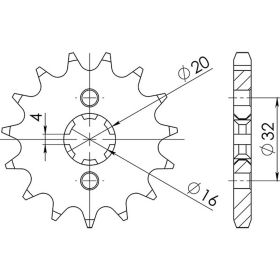 Stahlritzel P428 D14 Sunstar HM 125 CRM FX SM C 4T 2010/2011