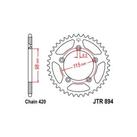 CORONA IN ALLUMINIO PASSO 420 - Z 50 DENTI (DIS.72101)