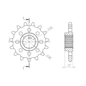 PIGNONE PASSO 520 - Z 15 DENTI (DIS.52616)