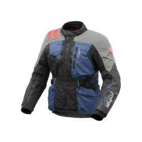 Giacca T.UR roadbook hydroscud blu grigia a 3 strati omologata