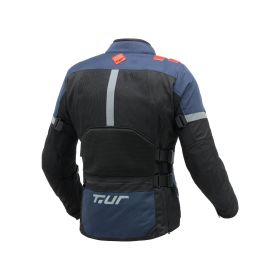 T.UR Transfer Hydroscud Jacke Schwarz Blau 2-Lagen Genehmigt