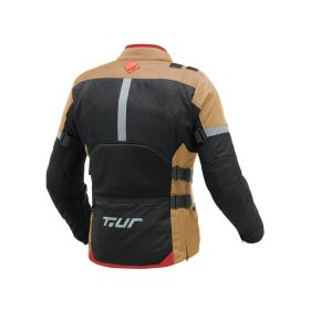 Veste hydroscud T.UR de transfert noire/sable à 2 couches approuvée
