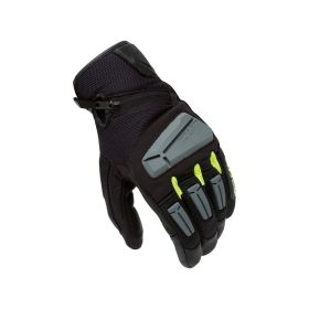 T.UR g-four Summer Gloves Black Yellow Fluo with European Certification