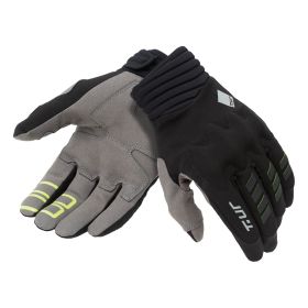 T.UR g-six PRO summer gloves black fluorescent yellow with European certification