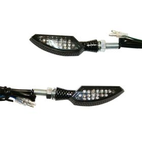 Coppia frecce T4TUNE omologate 'Dagger' carbon con led