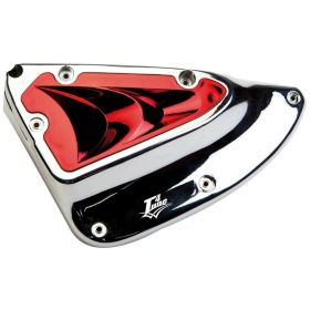 Cache de boîte à air T4TUNE rouge/argent pour Piaggio Typhoon