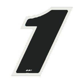 Autocollants numero moto T4TUNE 050104
