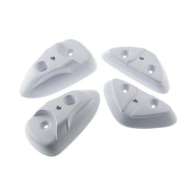 T4TUNE Weißer Rahmenschutz-Kit 4 Teile für Mbk Stunt/Yamaha Slider