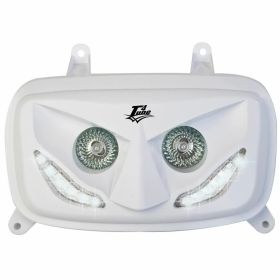 Masque de phare blanc T4TUNE avec LEDs blancs Booster 2004