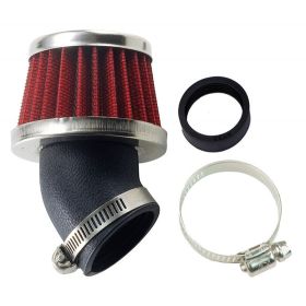 Filtro aria sportivo T4TUNE KN mini 45° D.35-28 rosso/argento