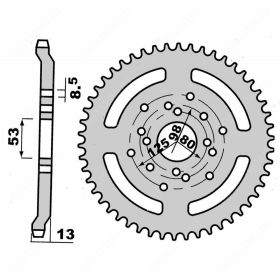 Corona T4TUNE 53 denti catena 420