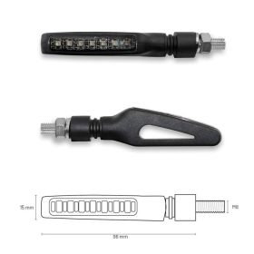 Frecce Led TAAC Sequenziali con lente stile Fumé