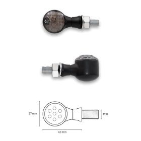 Frecce Led TAAC Alluminio con lente stile Fumé
