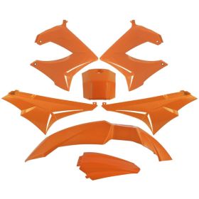 SET 7 PIECES FAIRINGS ORANGE TNT DERBI 50 SENDA SM 2000-2005