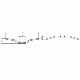 Manubrio cromato TOMMASELLI Touring acciaio D.22,2mm 700mm