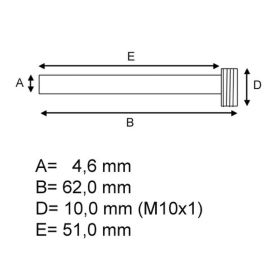 Original TOURMAX PPS-912 Bremsbelag-Sperrstift 62-51mm