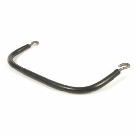 Maniglia sella perpendicolare 240 mm nera e gommata