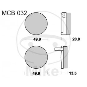 PLAQUETTES FREIN MOTO TRW MCB32