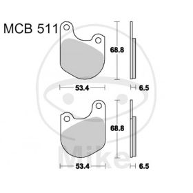 PLAQUETTES FREIN MOTO TRW MCB511