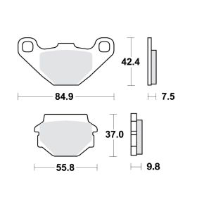 BRAKE PADS STD TRW, LUCAS 787.14.86