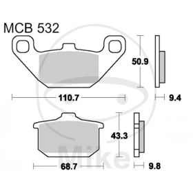 MOTORRAD BREMSBELäGE TRW MCB532