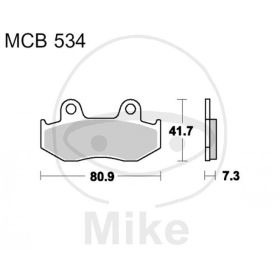 MOTORRAD BREMSBELäGE TRW MCB534SI