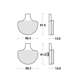 BRAKE PADS STD TRW, LUCAS 787.23.02