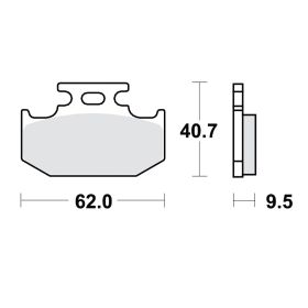 TRW LUCASBREMSBELäGEMCB625SI HINTEN SUZUKI DR 650 SE SP46B
