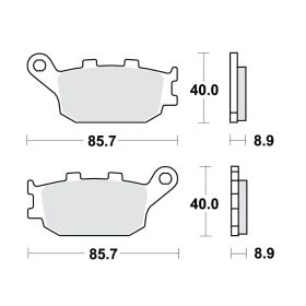 BRAKE PADS STD TRW, LUCAS 787.05.38