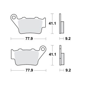BRAKE PADS, TRW LUCAS 787.54.12