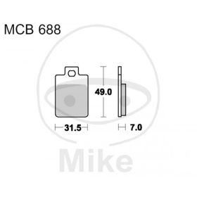 MOTORRAD BREMSBELäGE TRW MCB688EC