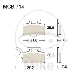 BRAKE PADS, TRW LUCAS 787.54.46