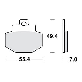 Motorrad bremsbeläge TRW MCB727SRM