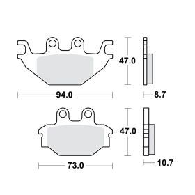 PASTIGLIE FRENO STANDARD TRW LUCAS
