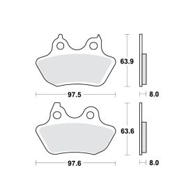 Motorrad bremsbeläge TRW MCB799SH