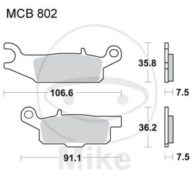 Motorrad bremsbeläge TRW MCB802SI
