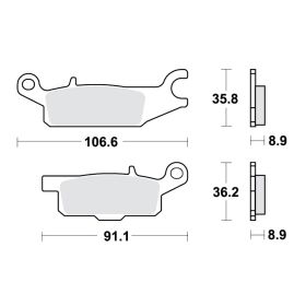 BRAKE PADS SINTER SI TRW 787.49.15