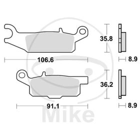 PLAQUETTES FREIN MOTO TRW MCB804SI