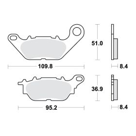 BRAKE PADS STD TRW, LUCAS 787.50.57