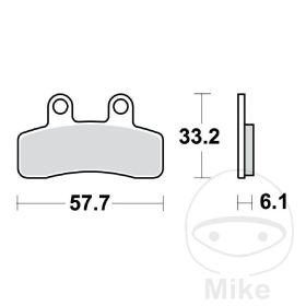 PLAQUETTES FREIN MOTO TRW MCB844