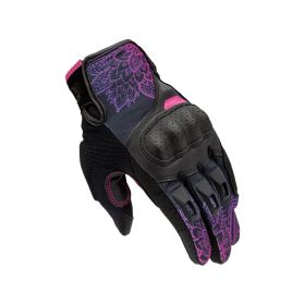 TUCANO URBANO LADY STACCA Black/Purple Women's Summer Gloves Approved Knuckle Protectors