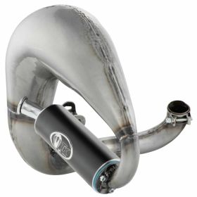 TURBO KIT Échappement de course en acier peint avec silencieux en aluminium noir