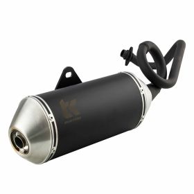 Marmitta TURBO KIT Racing GMax silenziatore nero opaco senza catalizzatore