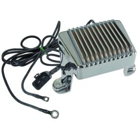 WAI Chrome Regulator 12V 1 Connector for HARLEY DAVIDSON TOURING SERIES