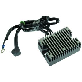 WAI Black 12V Regulator 1 Connector for HARLEY DAVIDSON BIG TWIN