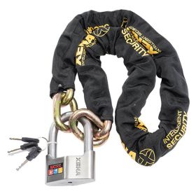 Chaîne d'alarme de moto Xena 120 cm avec serrure de 69 mm