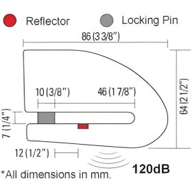 Verrou à disque avec alarme Xena XX10 10 mm