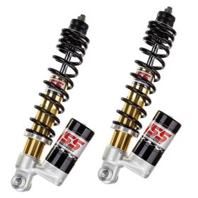 YSS gas shock absorber pair with preload adjustment for GILERA